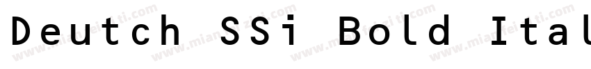 Deutch SSi Bold Italic字体转换